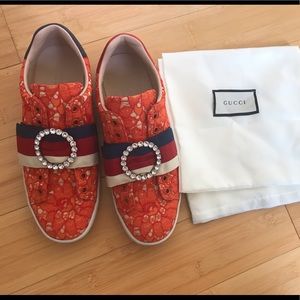 Gucci Orange Ace Slip-on Sneaker